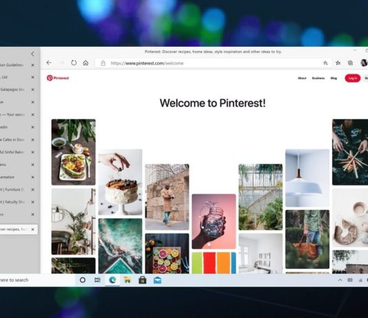 Microsoft Edge vertical tabs
