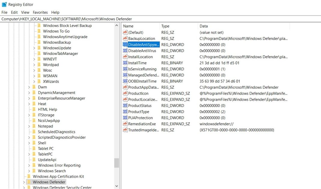 How to disable Windows Defender on Windows 10