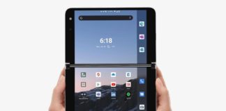 Surface Duo homescreen