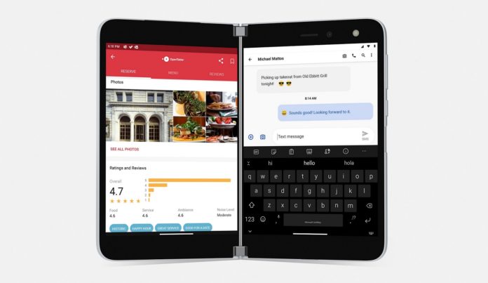 Surface Duo multitasking