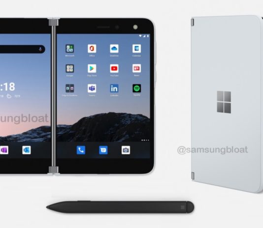 Surface Duo with pen