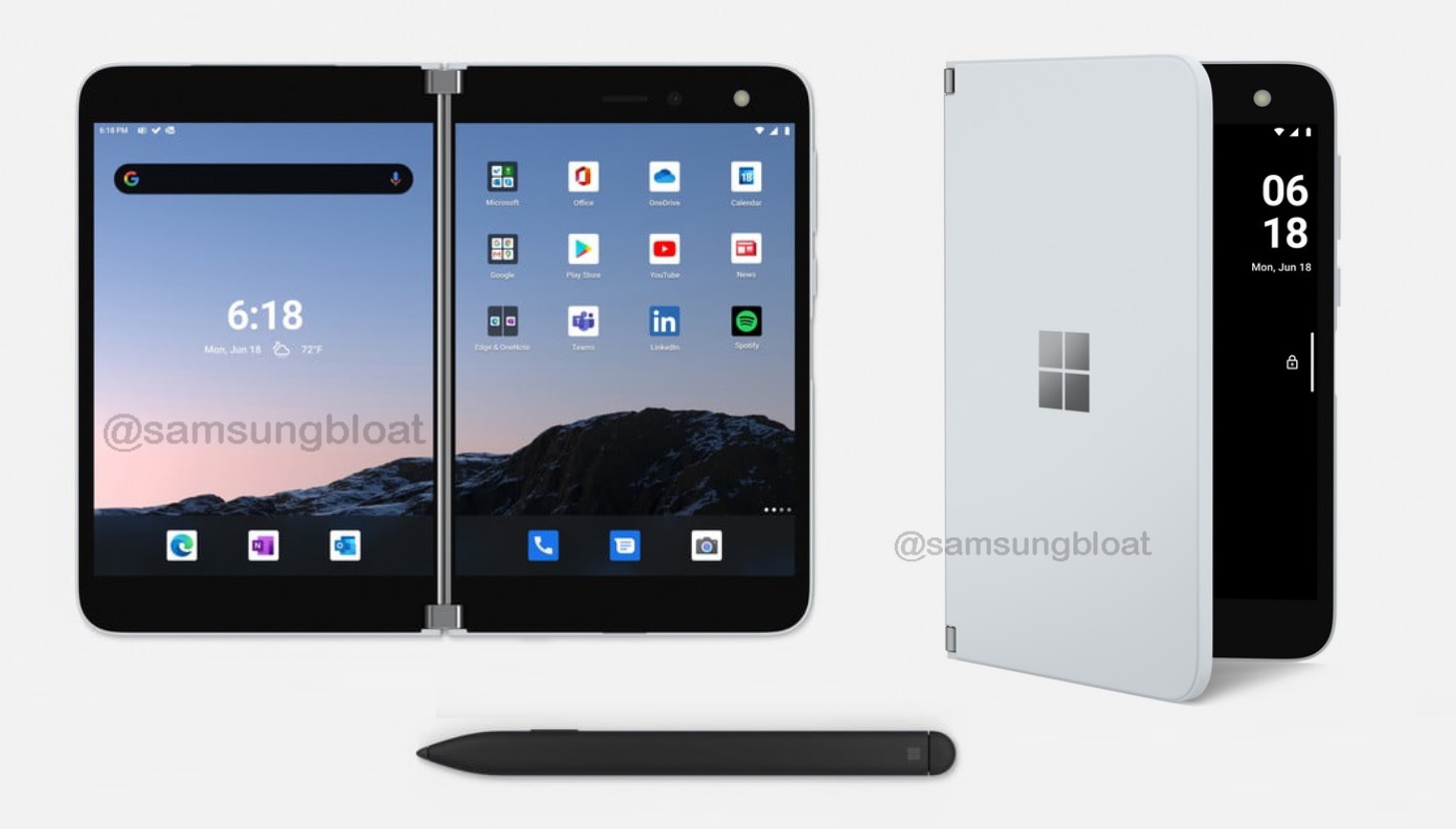 Surface Duo with pen