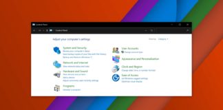 Windows 10 Control Panel