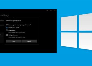 Windows 10 graphics settings