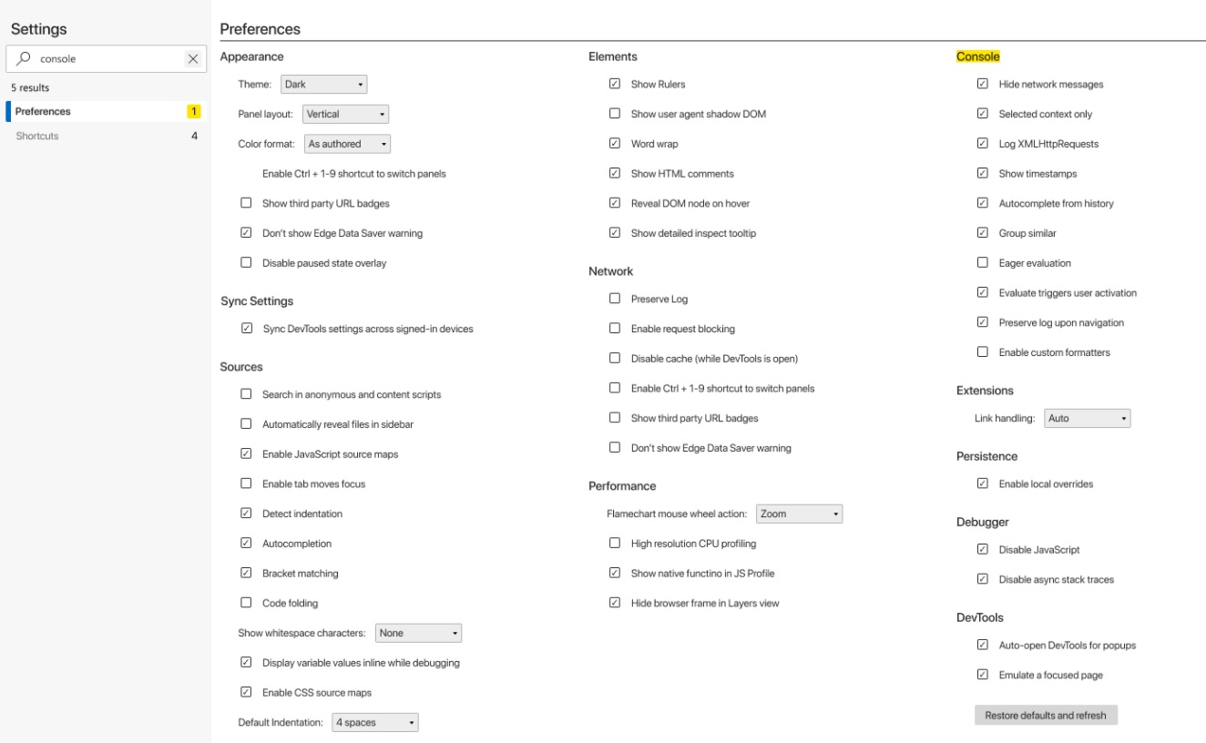 Edge DevTools