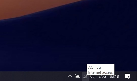 Internet access taskbar