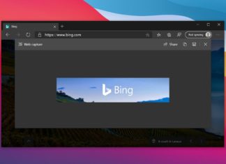Microsoft Edge web capture support