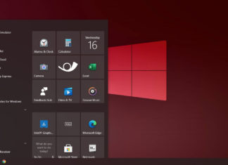 Windows 10 20H2 Start Menu