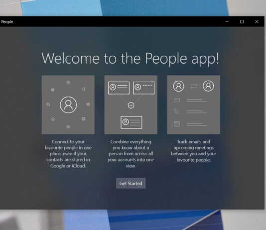 Windows 10 People app
