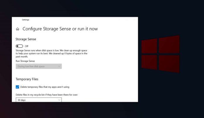 Windows 10 Storage Sense