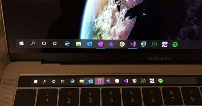 Windows 10 Taskbar on Touch Bar Windows 10 Taskbar on Touch Bar