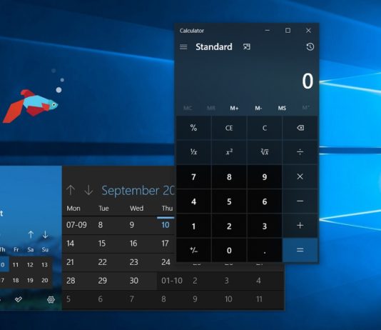 Windows 10 apps window