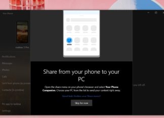 Windows 10 content sharing
