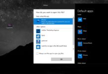 Windows 10 default apps for files