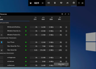 Windows 10 modern resources manager