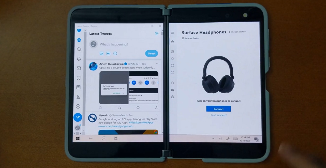 Windows 10 on Surface Duo