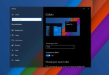 Windows 10 theme setting