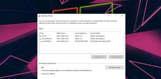 Windows Optimize Drives Tool