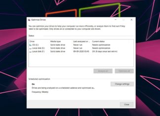 Windows Optimize Drives Tool