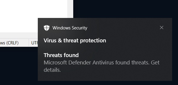 Windows Security alert