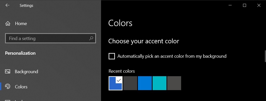 Accent colours