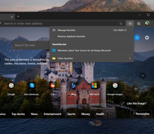 Edge browser update