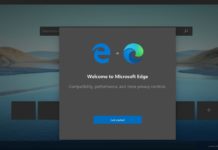 Microsoft Edge launch screen