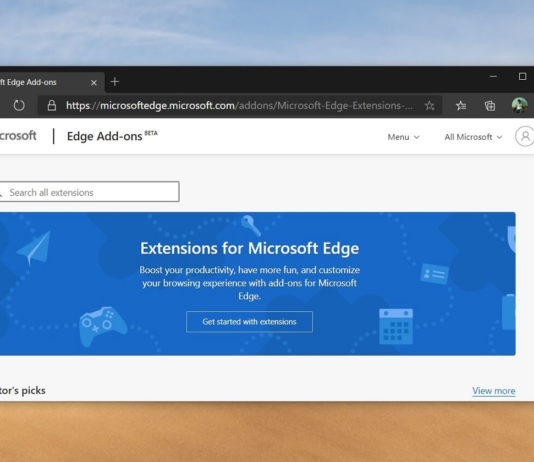 Microsoft Edge themes store