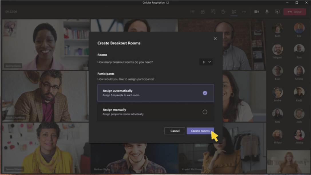 Microsoft Teams Breakout Rooms feature