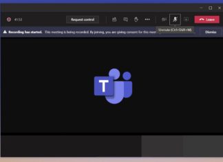 Microsoft Teams meeting screen