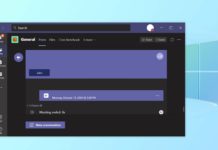 Microsoft Teams messaging screen