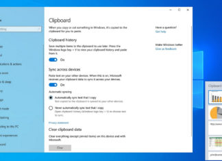 Windows 10 Cloud Clipboard