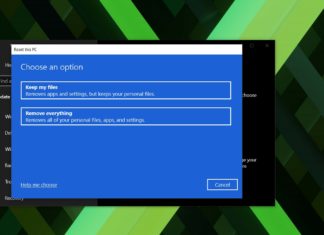 Windows 10 Reset this PC