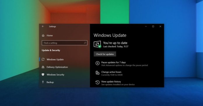 Windows 10 driver quality update