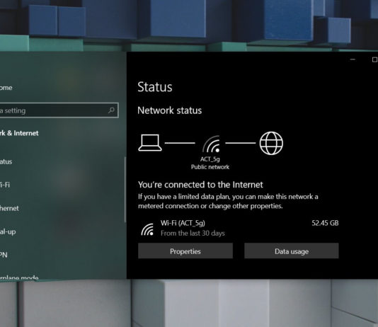 Windows 10 internet connection