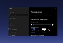 Windows 10 mouse pointer