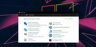 Windows Control Panel update