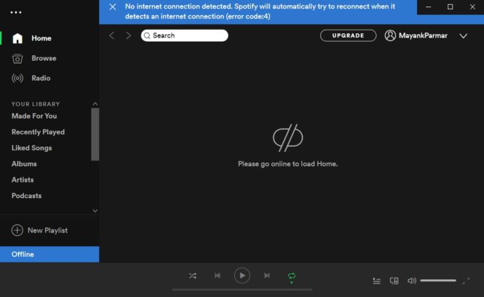 spotify web player windows 7 to windows 10