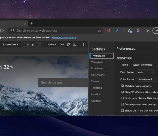 Edge Chromium browser