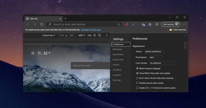 Edge Chromium browser