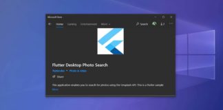 Flutter desktop search