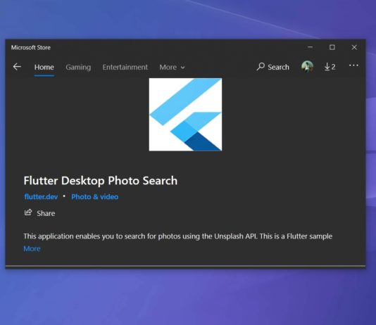Flutter desktop search