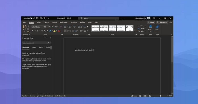 MS Word for Windows 10