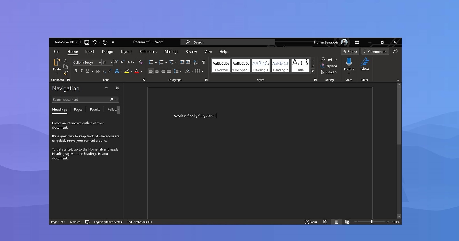 microsoft office black theme office 2016