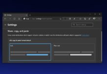 Microsoft Edge URL feature