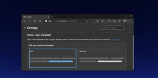 Microsoft Edge URL feature