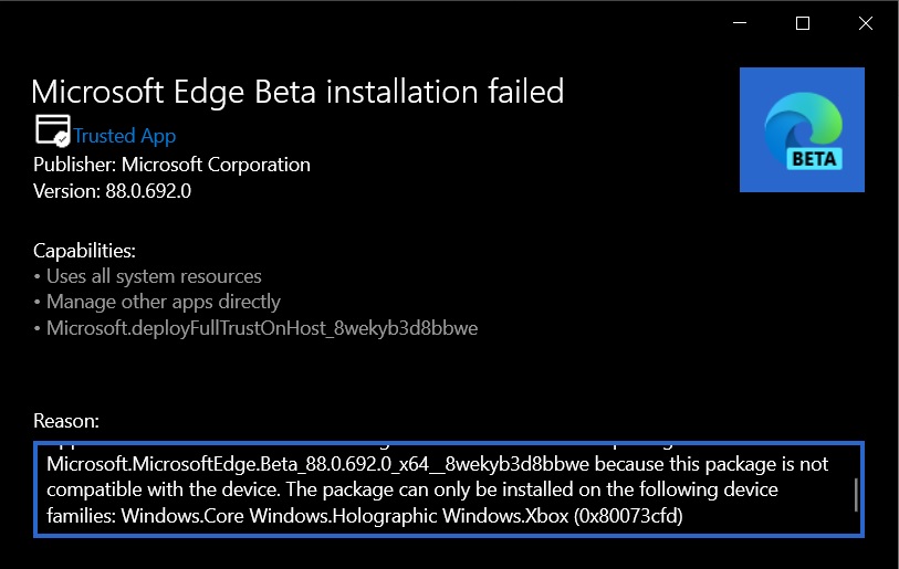 Microsoft Edge para Windows 10X