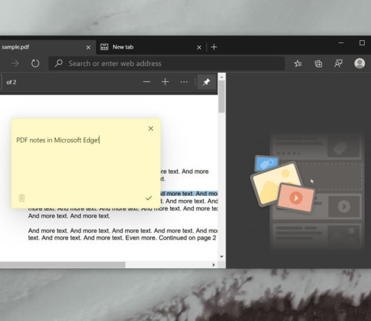 Microsoft Edge scrolling