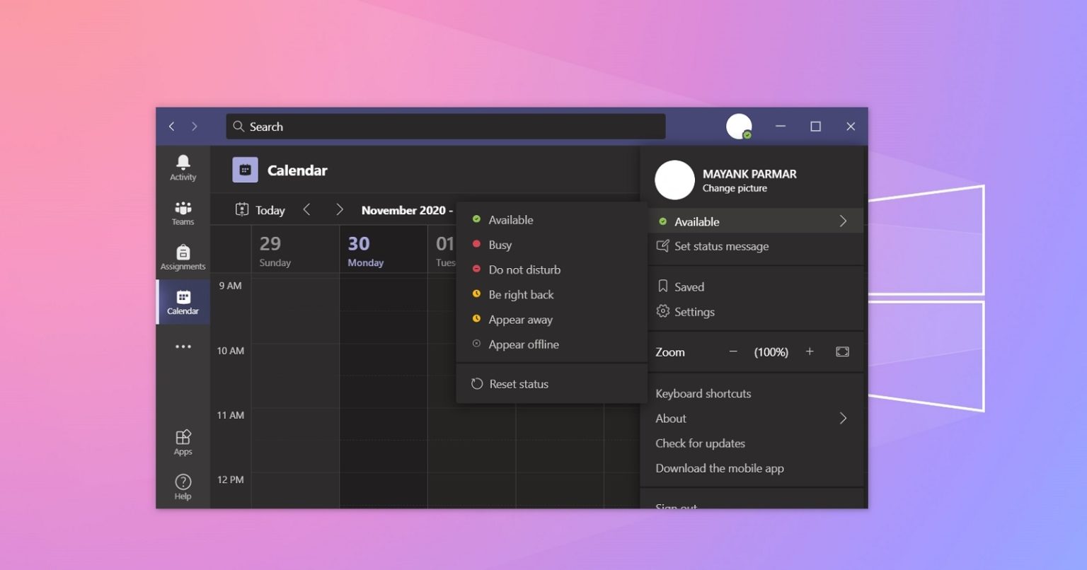 Microsoft Teams new feature lets you hide from your nagging colleagues