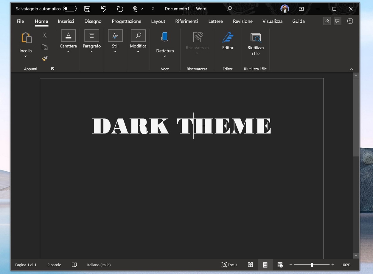 Our first look at Microsoft Word for desktop with a redesigned dark UI